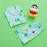 SPAO Unisex Short Sleeve Shin Chan Pyjamas SPPPD37U06 Mint