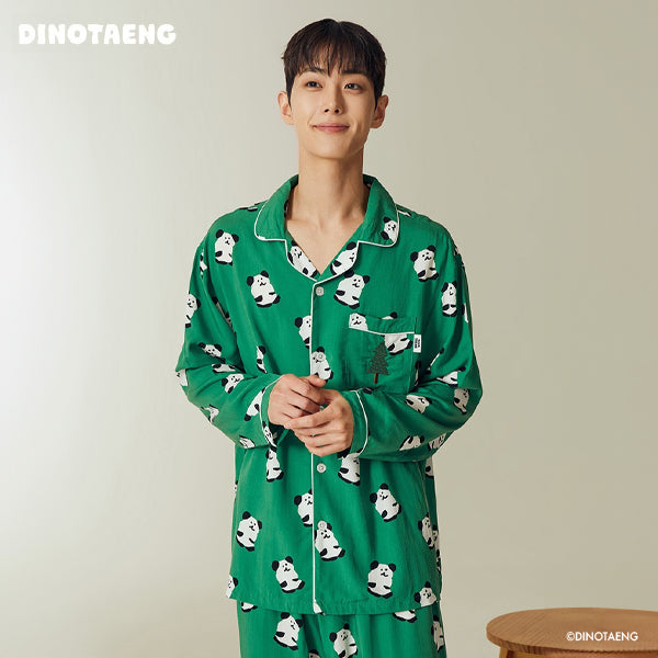 SPAO Unisex Long Sleeve Dino Taeng Pyjama SPPPD49U07 Green