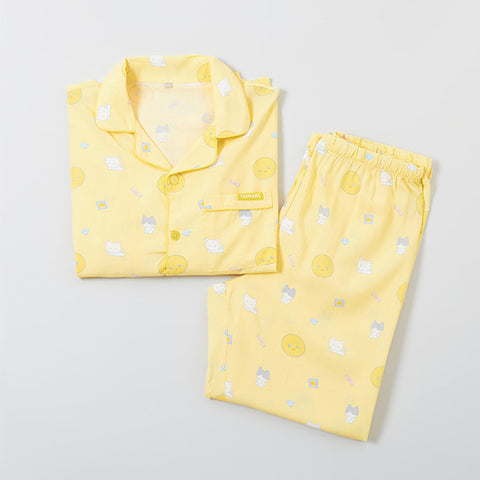 SPAO Unisex Long Sleeve SHINEE Pyjamas SPPPD49U12 Yellow