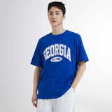 SPAO Men Short Sleeve Graphic Tee SPRPE24C52 Royal Blue