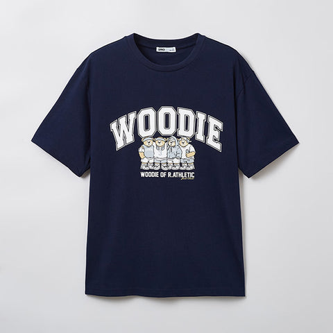 SPAO Men Short Sleeve Woodie Tee SPRPE24C53 Navy