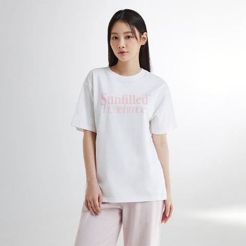 SPAO Women Short Sleeve Peach Tree Tee SPRPE24G61 Light Melange GR