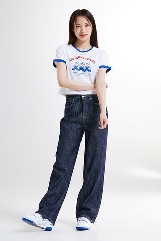 SPAO Women Short Sleeve Bread Girl Crop Tee
