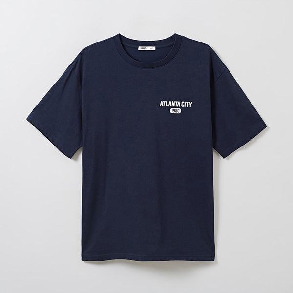 SPAO Men Short Sleeve Atlanta City Tee SPRPE37C52 Navy