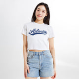 SPAO Women Short Sleeve Raglan Crop Tee SPRPE37G64 Navy