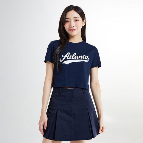 SPAO Women Short Sleeve Raglan Crop Tee SPRPE37G64 Navy