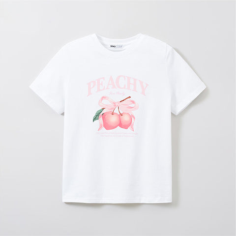 SPAO Women Short Sleeve Peachy Tee SPRPE37G66 White