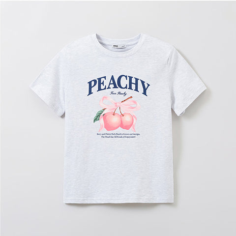 SPAO Women Short Sleeve Peachy Tee SPRPE37G66 Grey