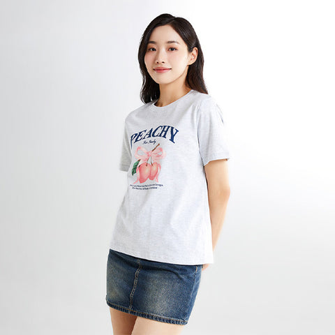 SPAO Women Short Sleeve Peachy Tee SPRPE37G66 Yellow