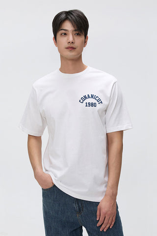 Men Short Sleeve Conanicut Woodie Tee - White