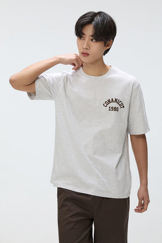 Men Short Sleeve Conanicut Woodie Tee - Light Melange GR