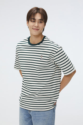 SPAO Men Short Sleeve Woodie Stripe Tee