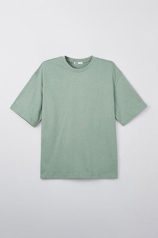 Men Short Sleeve Overfit Tee - L/Green