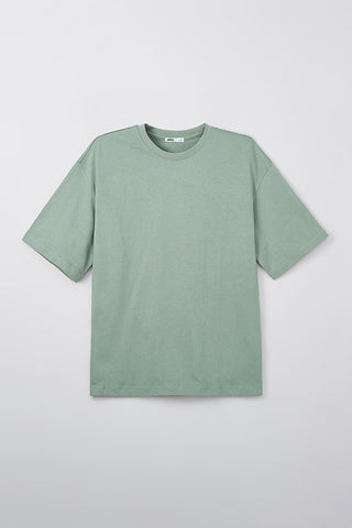 Men Short Sleeve Overfit Tee - L/Green