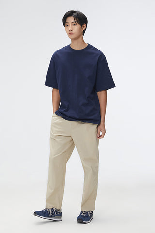 Men Short Sleeve Overfit Tee - Navy
