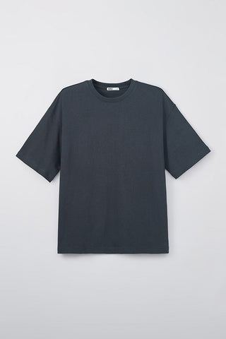 Men Short Sleeve Overfit Tee - Charcoal