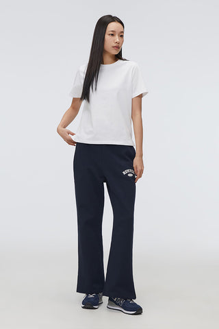 Women Short Sleeve Semi Crop Loose Tee