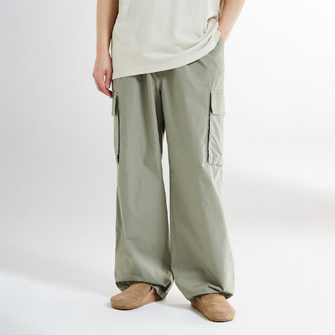 SPAO Men Wide Cargo Pants SPTCE37C02 Khaki