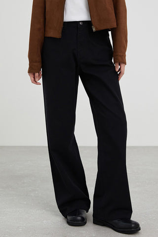 Women Cotton Twill Wide Pants