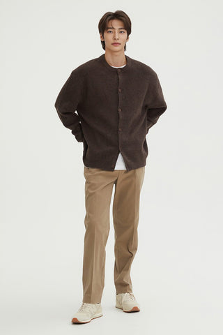 Men Tapered Chino Pants - D/Beige