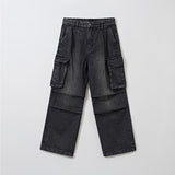 SPAO Men Cargo Wide Jeans SPTJE49C54 Vintage Indigo