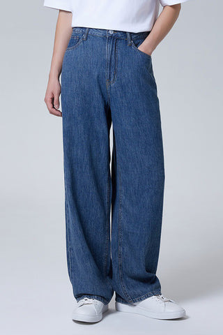 Men Lightweight Wide Jeans