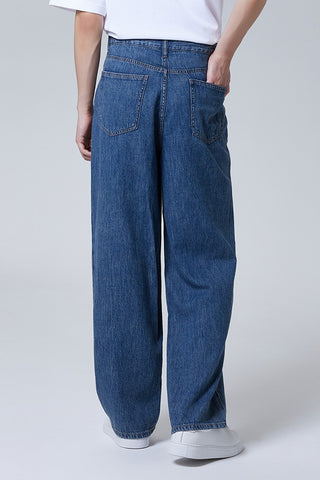 Men Lightweight Wide Jeans