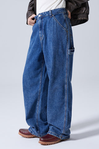 Men Carpenter Wide Jeans - Indigo