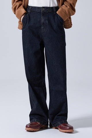 Men Carpenter Wide Jeans - Vintage Black