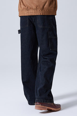 Men Carpenter Wide Jeans - Vintage Black