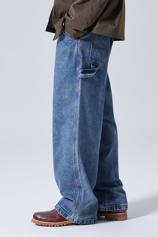 Men Carpenter Wide Jeans