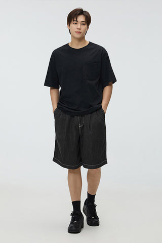 Men Banded Shorts - D/Grey