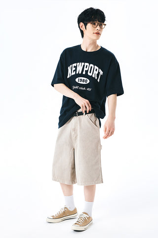 Men Carpenter Shorts - L/Beige