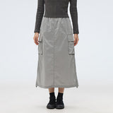 SPAO Women Cargo Long Skirt SPWHF23G01 Black