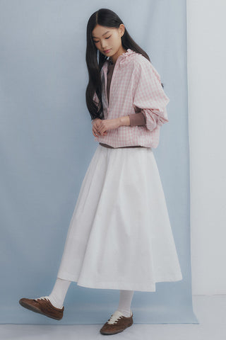 Women Flare Long Skirt SP26 - Ivory