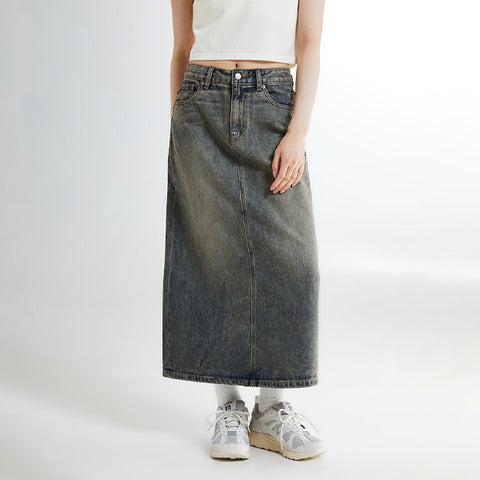 SPAO Women Denim Skirt SPWJE49G01 Ash Indigo