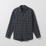 SPAO Men Long Sleeve Checkered Shirt SPYCE24M08 Charcoal