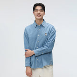 SPAO Men Long Sleeve Woodie Denim Shirt SPYJF23C02 L/Indigo