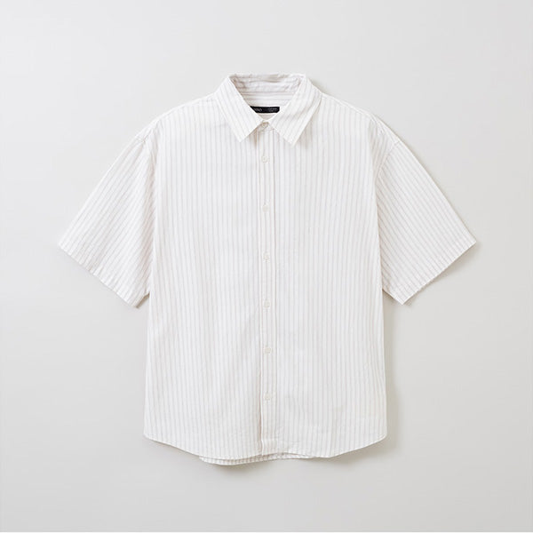 SPAO Men Short Sleeve Stripe Shirt SPYSE37M06 Beige