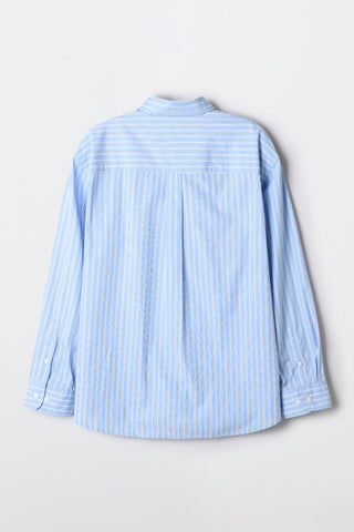 Women Long Sleeve Overfit Stripe Shirt