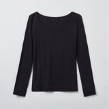 SPAO Women Long Sleeve Warm Tshirt SPYVEAVA11 Black