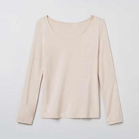 SPAO Women Long Sleeve Warm Tshirt SPYVEAVA11 Neutral Beige