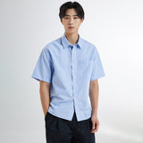 SPAO Men Short Sleeve Overfit Shirt SPYWE25C41 Light Blue