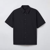 SPAO Men Short Sleeve Crinkle Shirt SPYWE25M09 Black