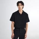 SPAO Men Short Sleeve Collar Shirt SPYWE25M10 Black