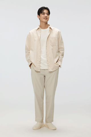SPAO Men Long Sleeve Linen Shirt