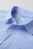 Men Short Sleeve Overfit Oxford Shirt