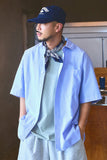 Men Short Sleeve Overfit Oxford Shirt