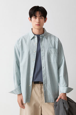 Men Long Sleeve Overfit Oxford Shirt SP26