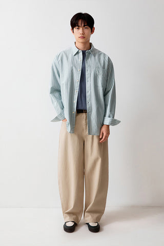 Men Long Sleeve Overfit Oxford Shirt SP26